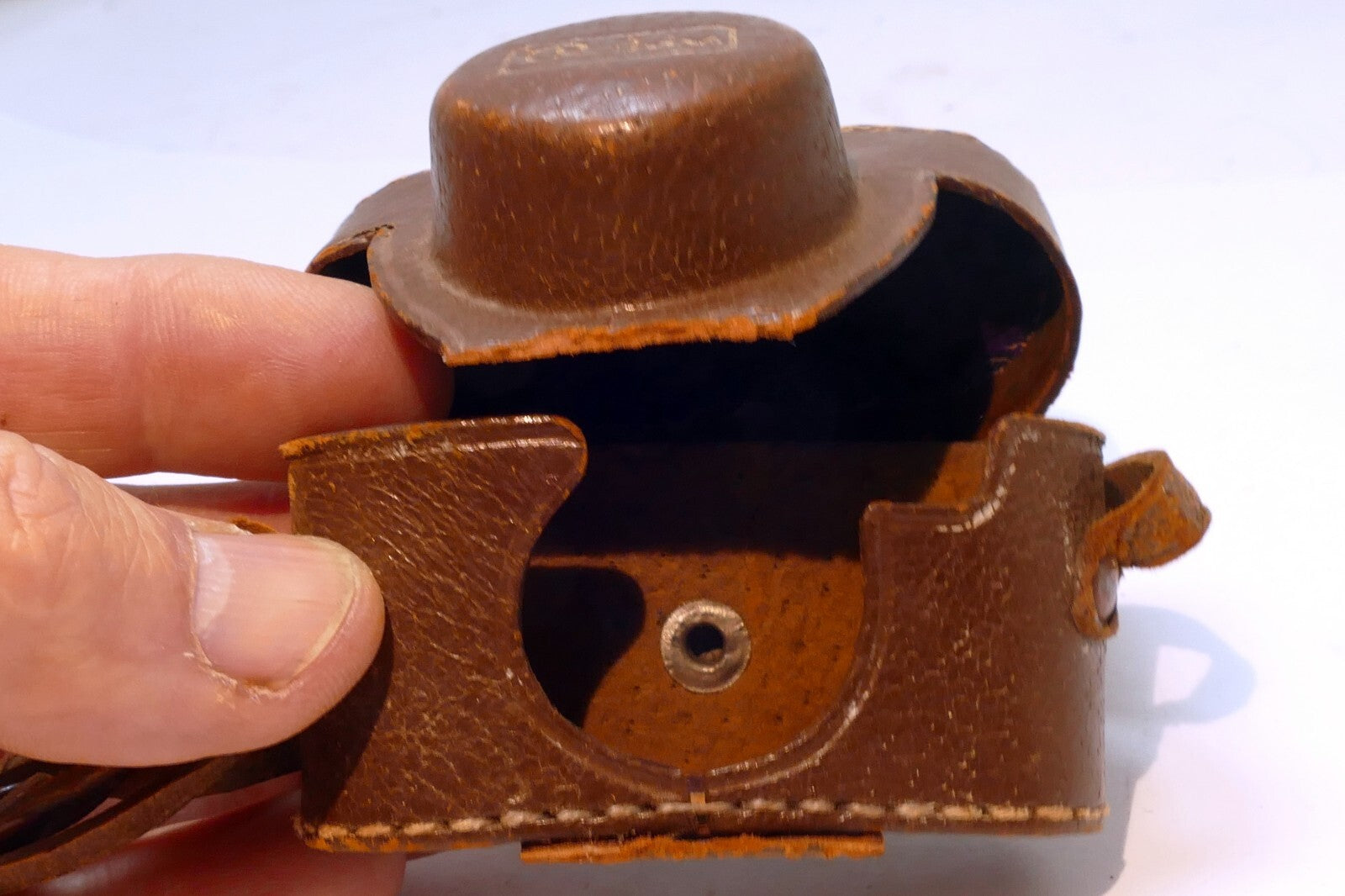 Leather Camera Case for Rubix 16mm camera miniature vintage
