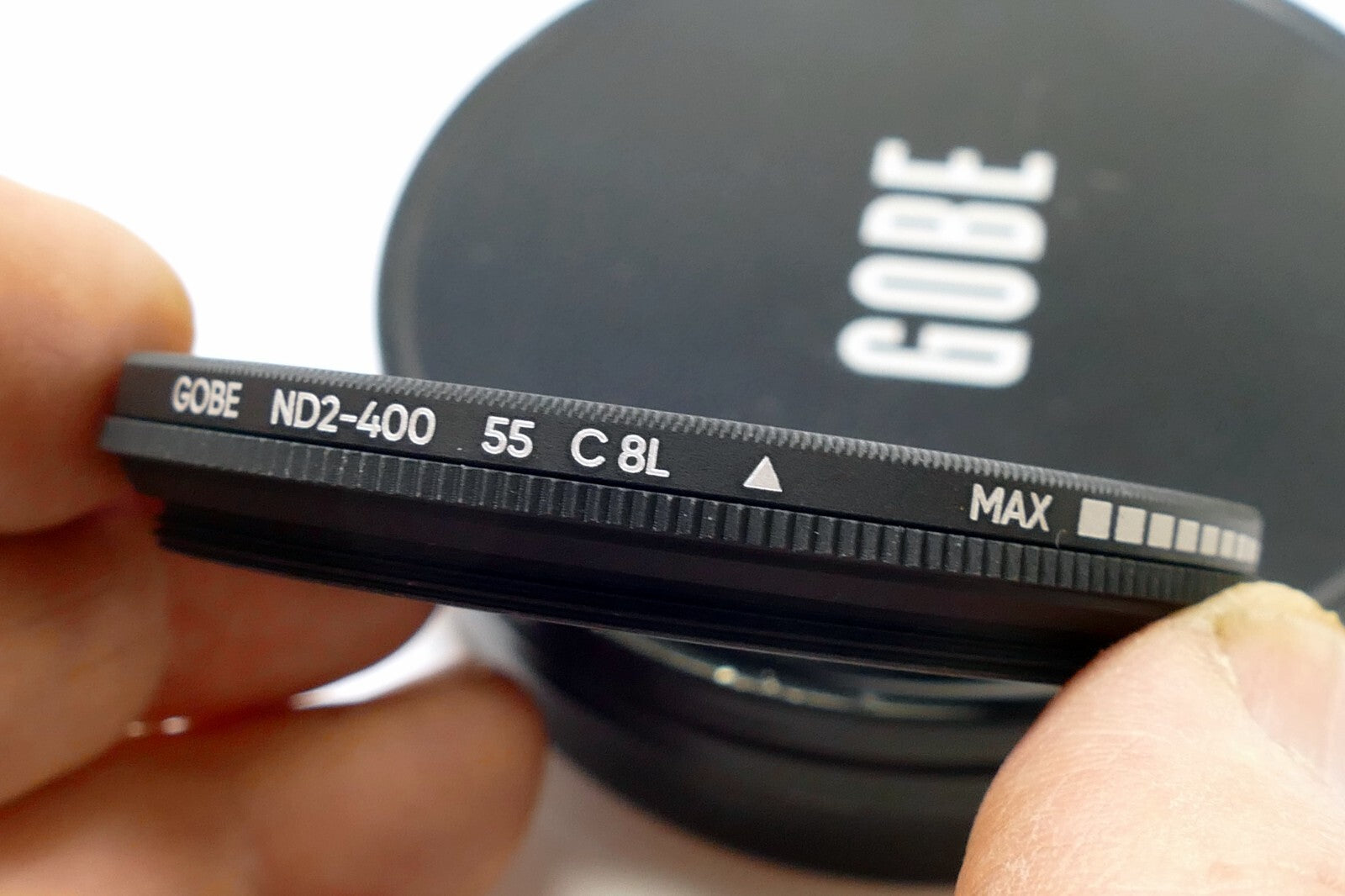 GOBE 55mm ND2-400 Variable ND Lens Filter 1-8.6 Stop Range C BL Min-max adjustab