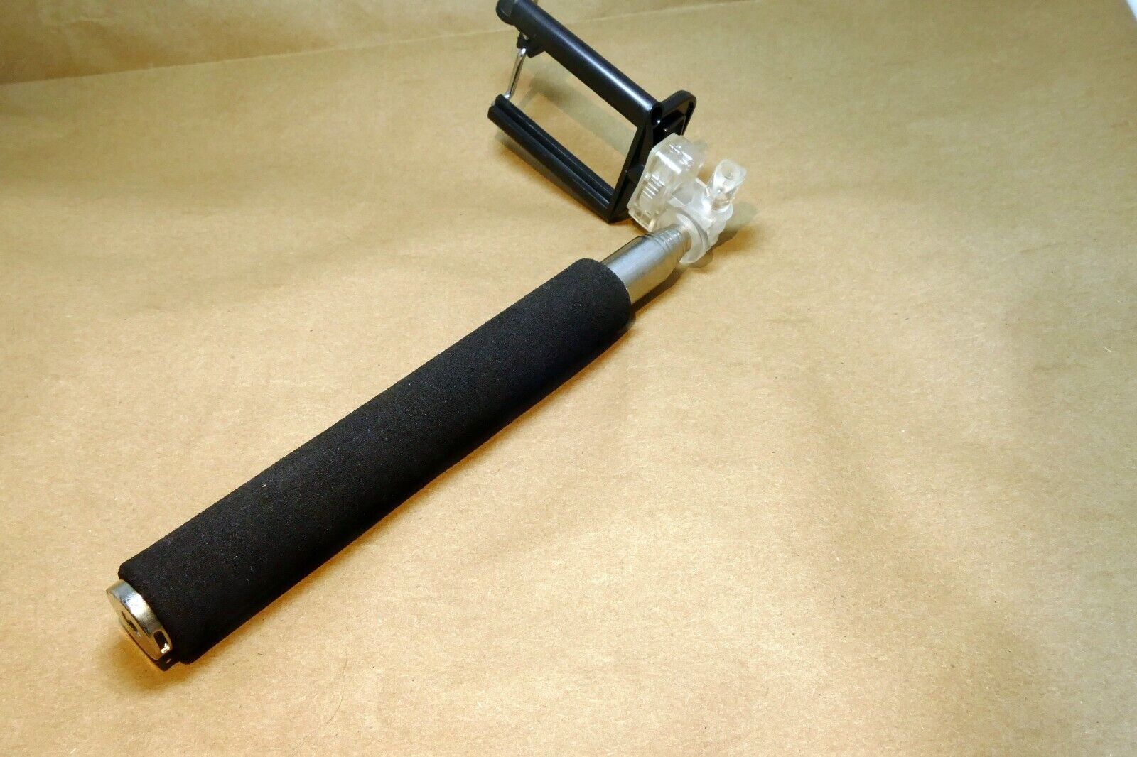 Aluminum extendable folding selfie stick  w/ swivel head & tripod screw 1/4"