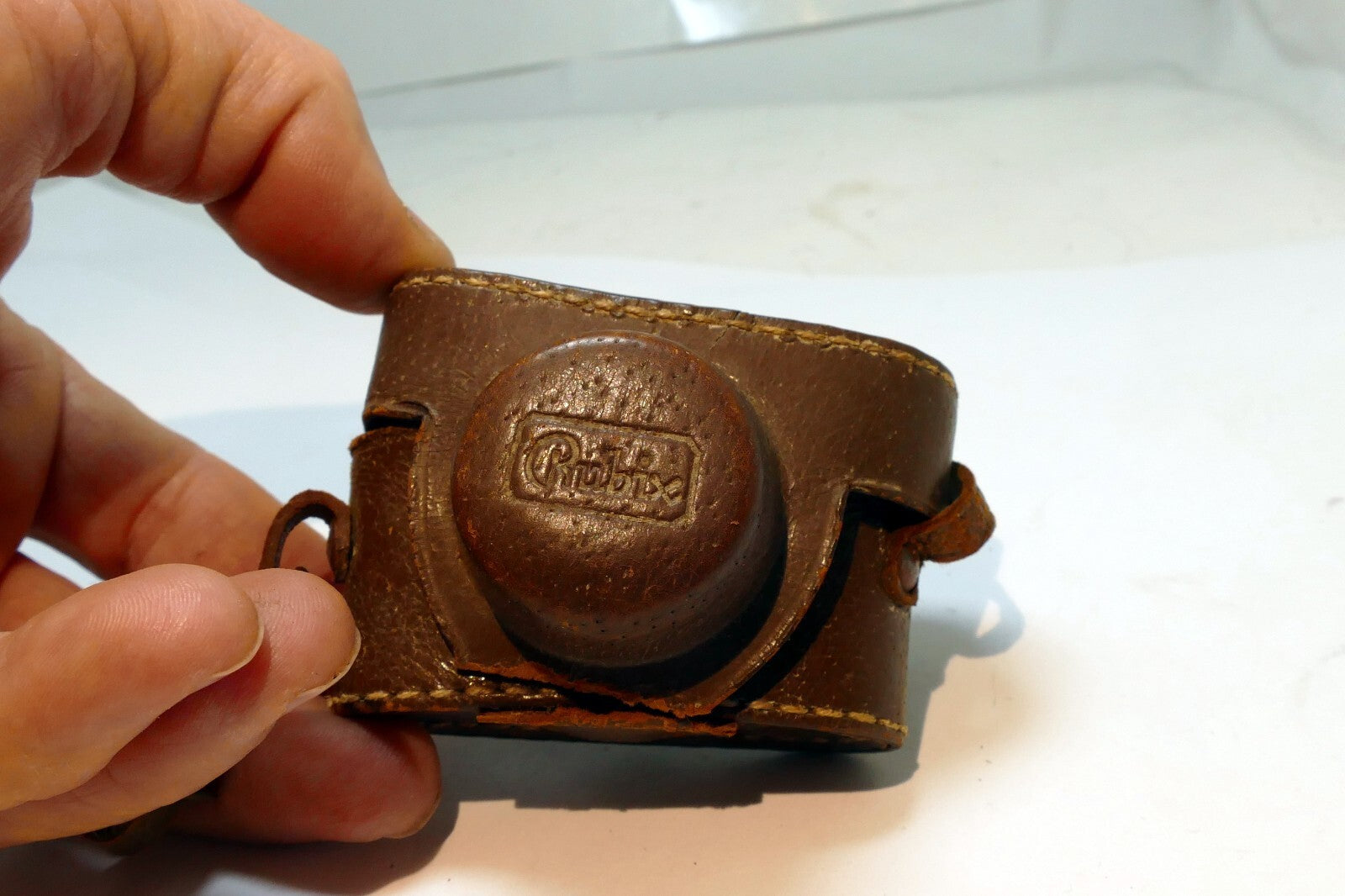 Leather Camera Case for Rubix 16mm camera miniature vintage