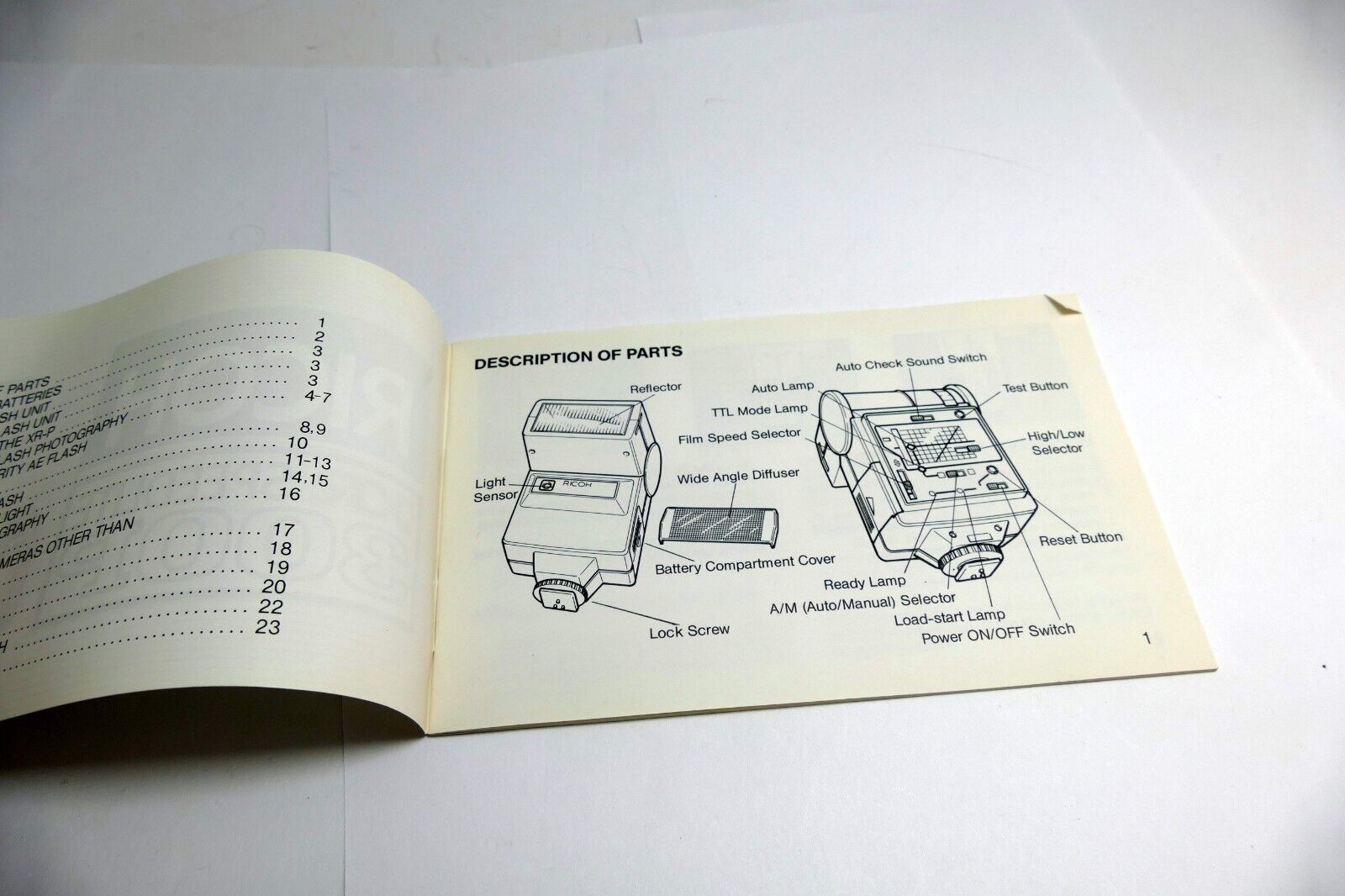 Ricoh XR Speedlight 300P Flash  Instruction Manual / User Guide EN - genuine OEM