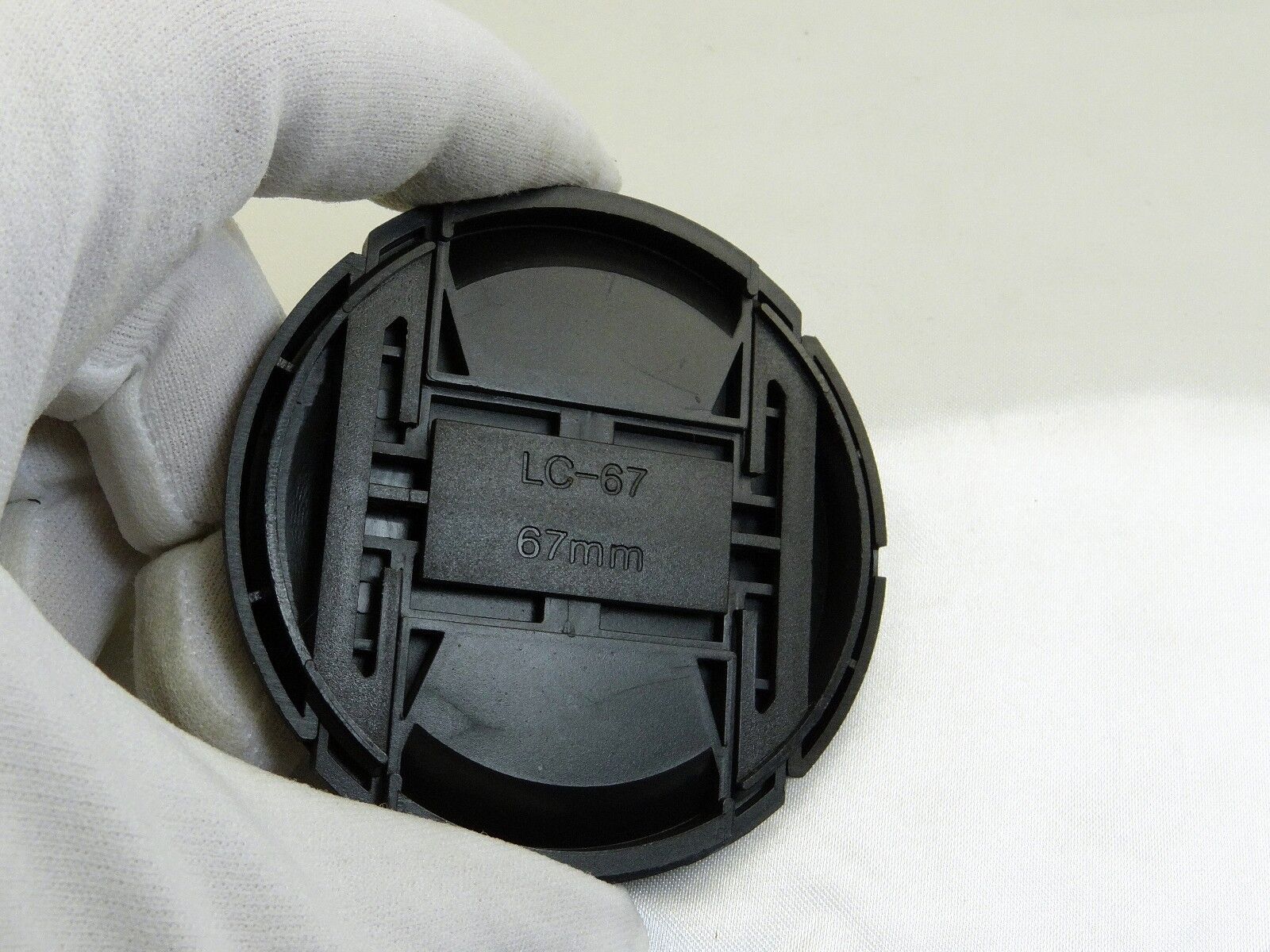 LC-67 67mm Lens Front Cap  Snap on type generic Black plastic
