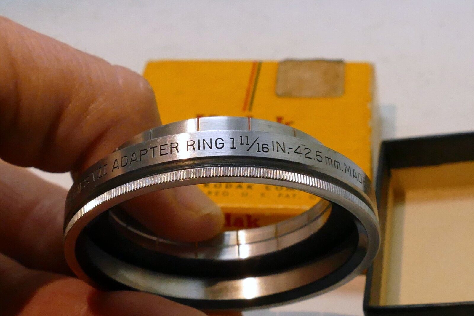 Kodak series VII 7  1 11/16" 42.5mm Adapter ring w/ retainer ring Filter Holder