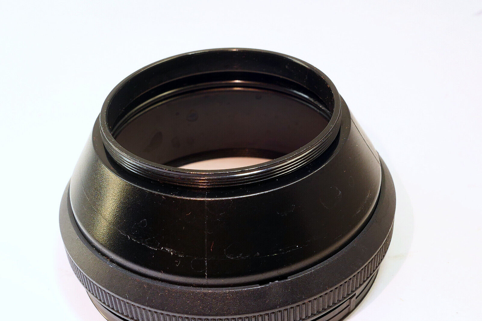 57mm Lens Hood Adapter Shade Plastic screw in type