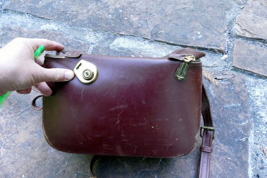 Cheney Genuine Leather Hard Case Camera antique messenger bag made in England