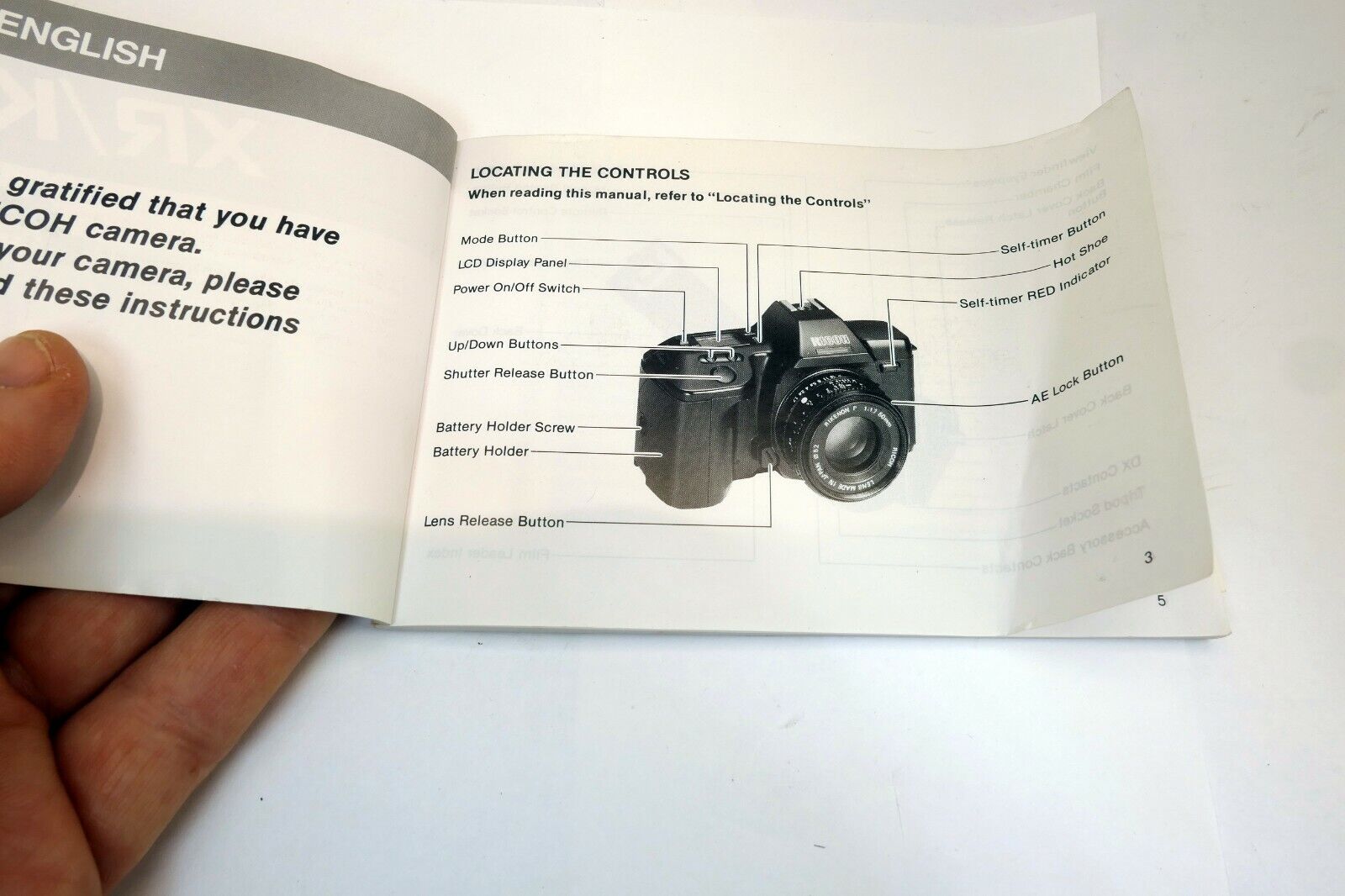 Ricoh XR KR-10M Camera Guide Owner's Manual English Espanol E ES