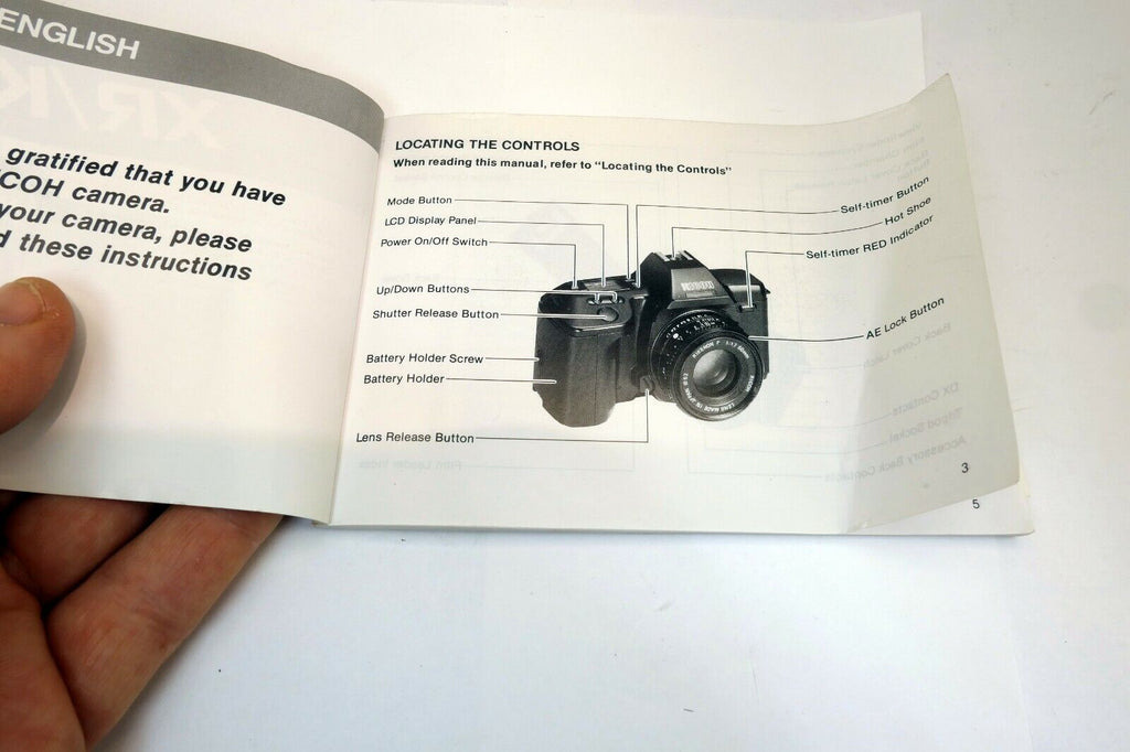 Ricoh XR KR-10M Camera Guide Owner's Manual English Espanol E ES