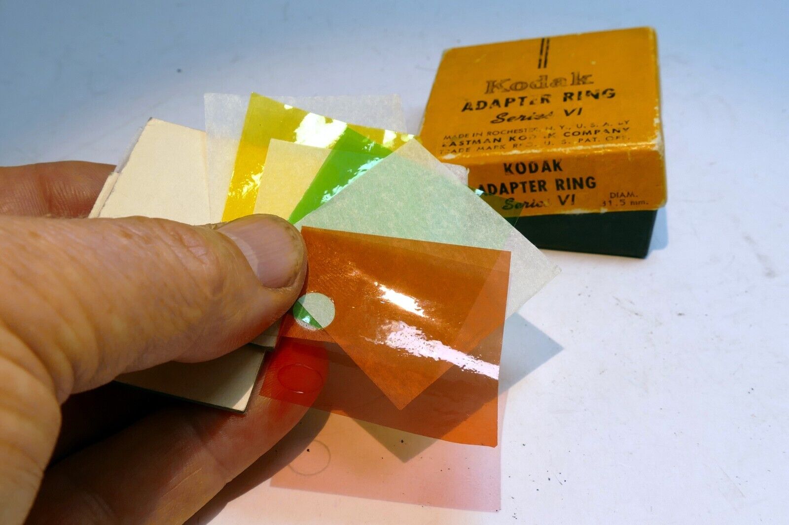1X1" Kodak Gelatin Filter for series V  filters Yellow Green Orange