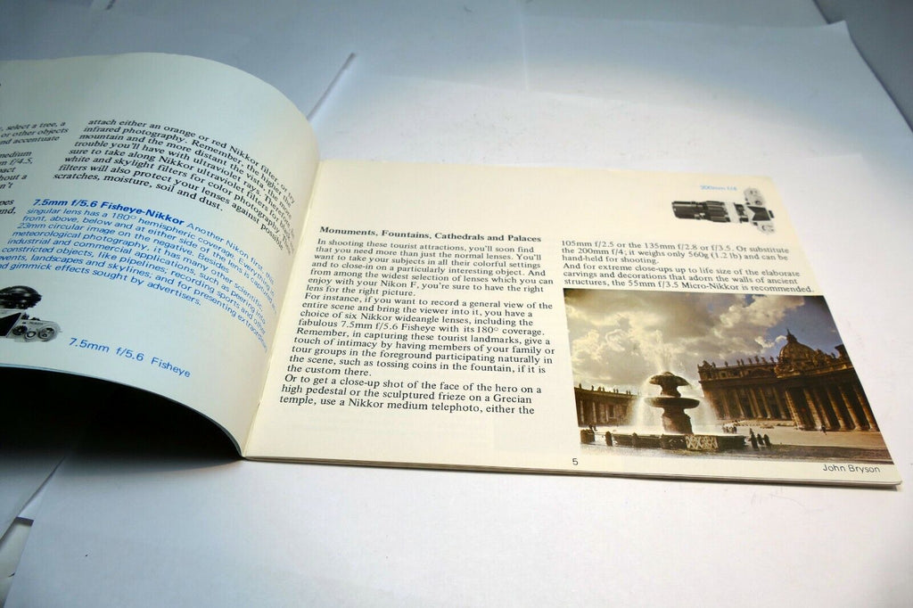 Nikon F Camera  Brochure Lens Photography Guide (EN) 1970 standard prism