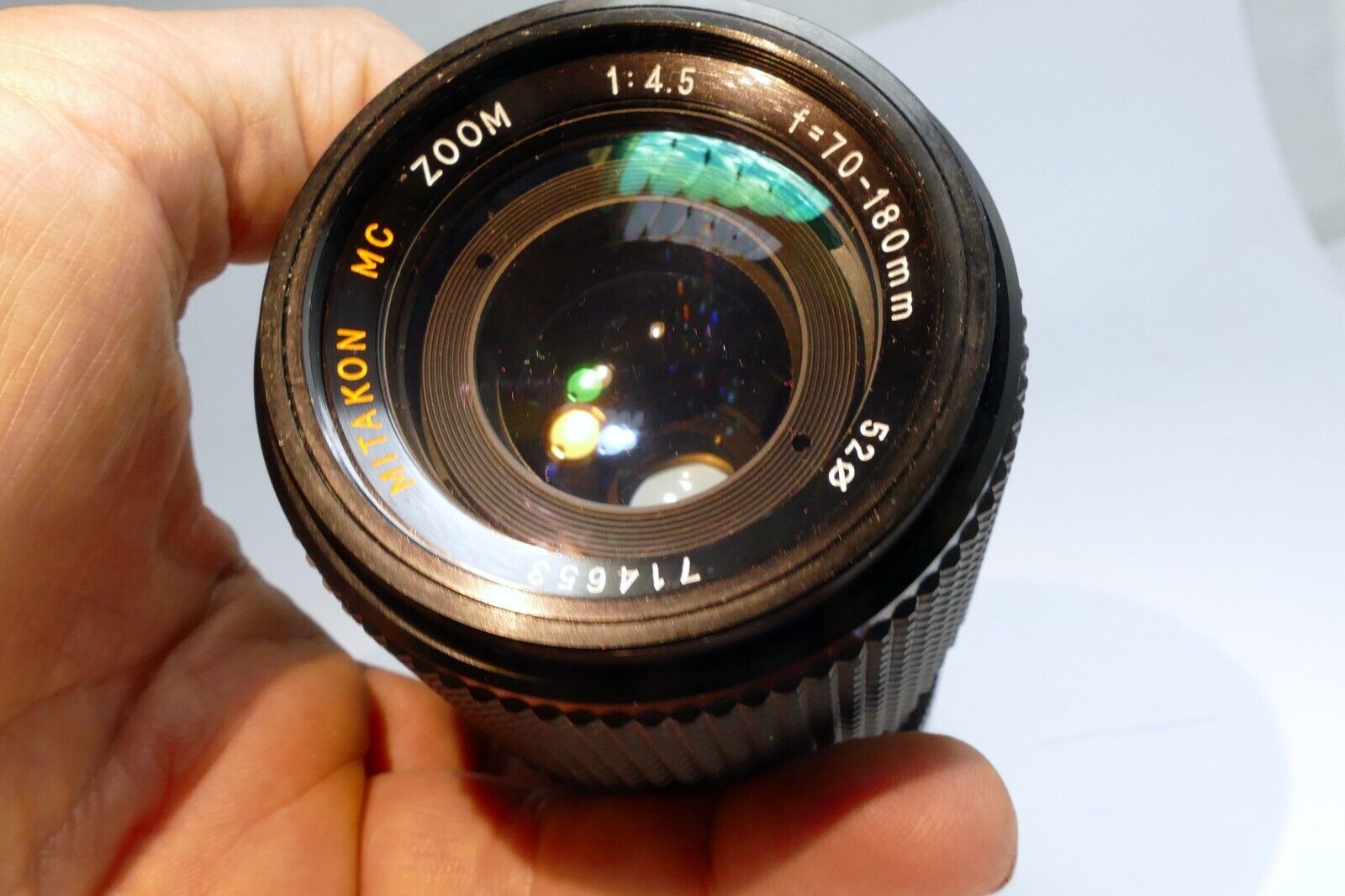 Mitakon 70-180mm f4.5 FD Lens for Canon manual focus telephoto w/ haze AS IS