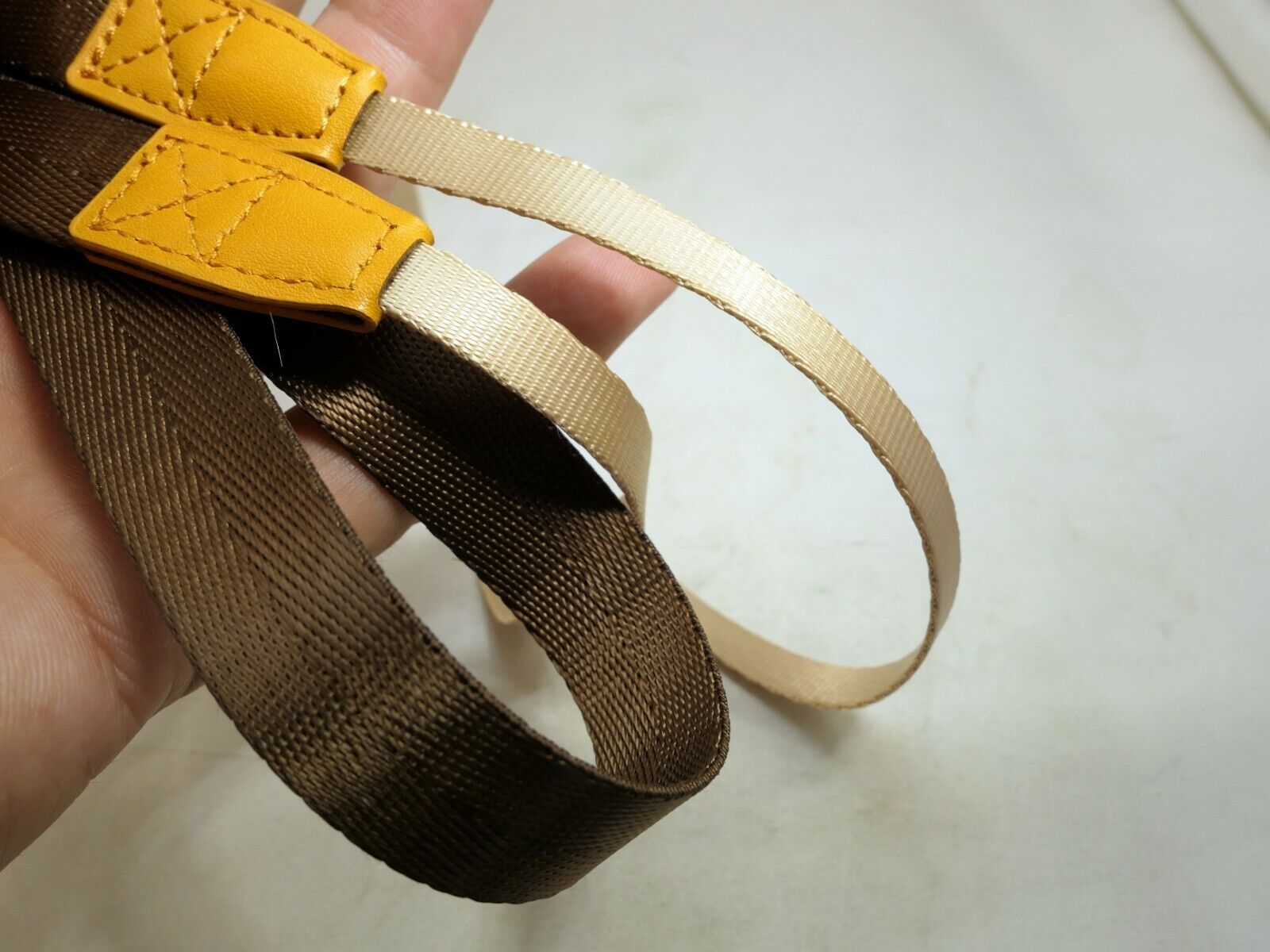 Nylon Shoulder Strap 2cm wide Neck camera  Coper color  (missing buckles)