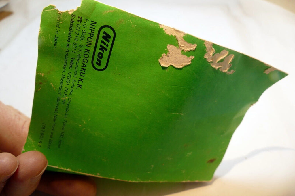 Nikon Binoculars Model 6X18 7X21 8X24 Instruction Guide Manual English vintage