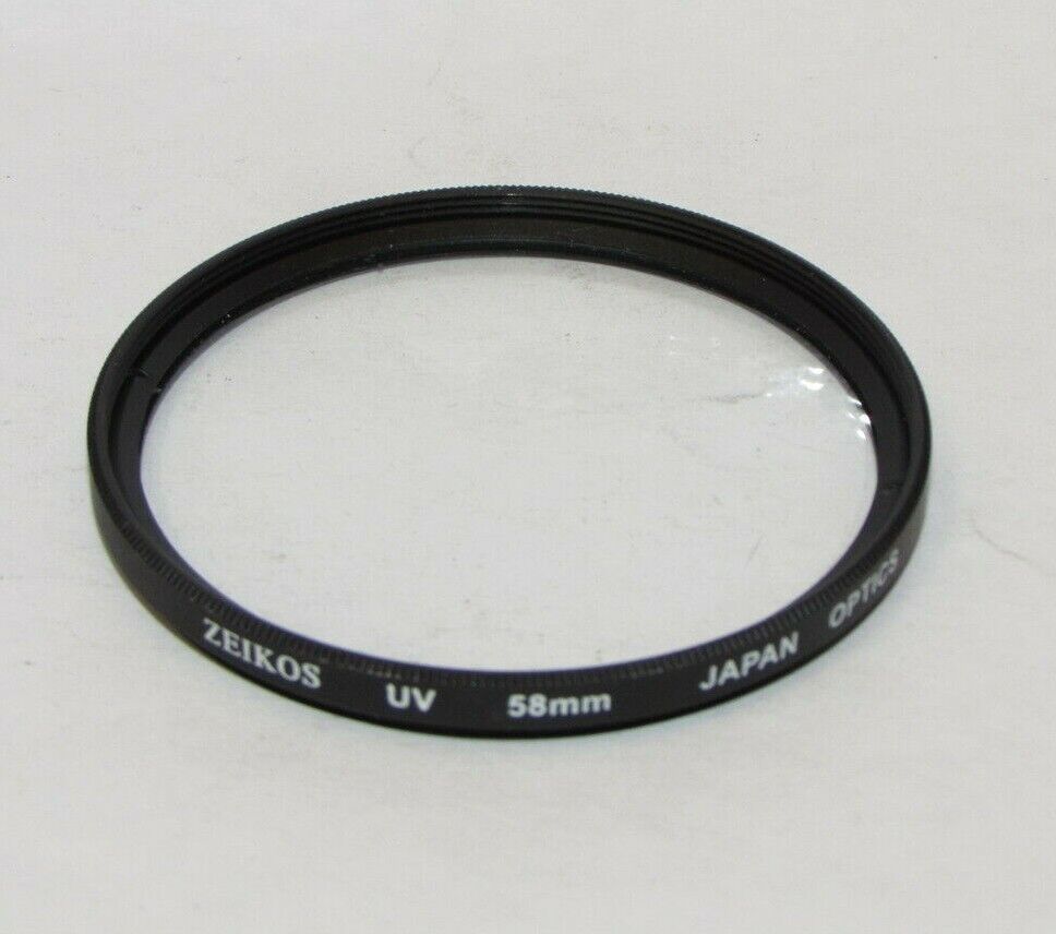 Used Zeikos UV 58mm Lens Filter Made in Japan O32555