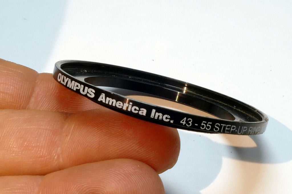 Olympus 43mm to 55mm Step-up ring Metal adapter double threaded