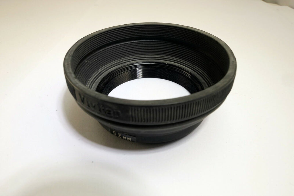 Vivitar 52mm Collapsible Rubber Lens Hood Shade double threaded 50mm f1.8 lens
