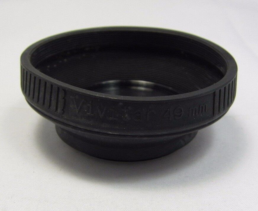 Vivitar 49mm Collapsible Rubber Lens Hood screw in type for 50mm f1.8 f2