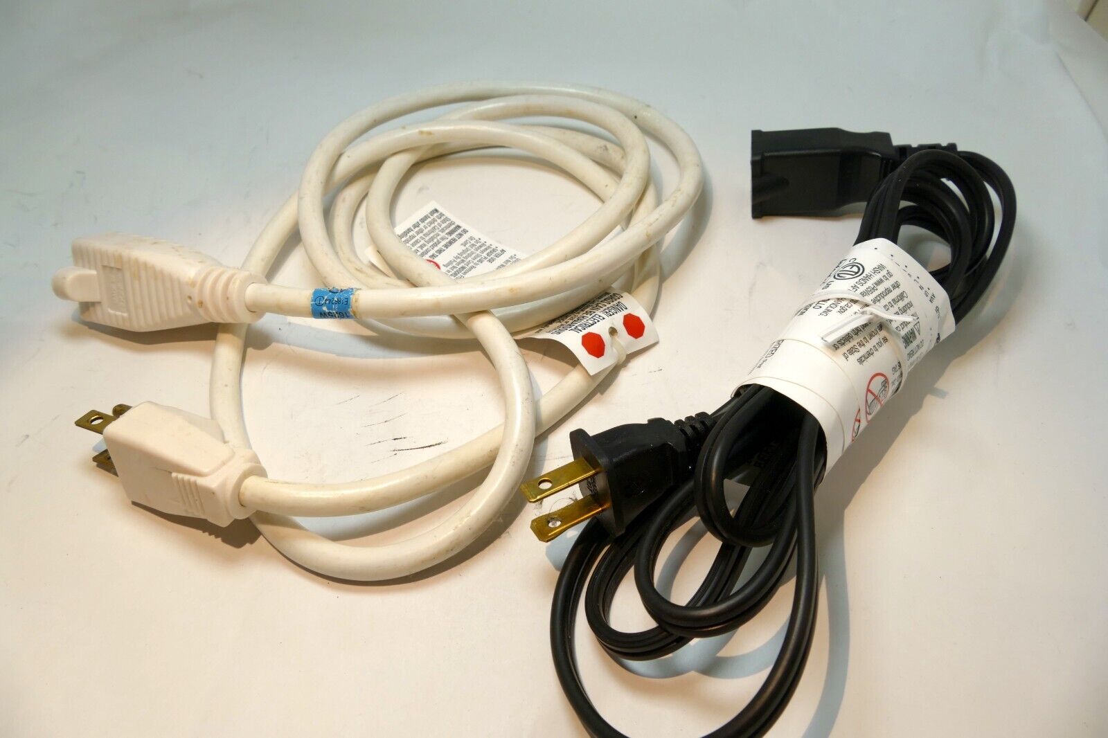 2x Extension Power Cord Cable 6  feet long lot pack of two