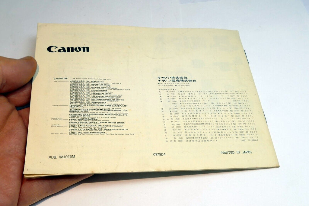 Canon  Macro 55mm f3.5 FD SC SSC Lens Guide Manual  Instructions EN 1978 EN/ JP