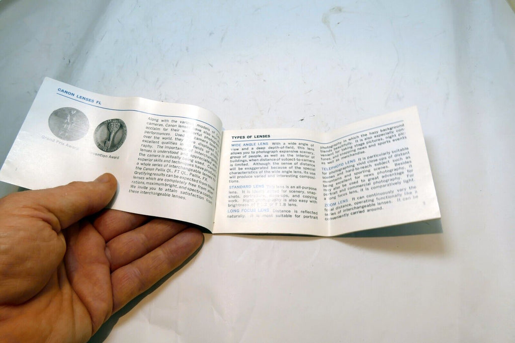 Canon FL lens Sales Brochure guide List for FT QL