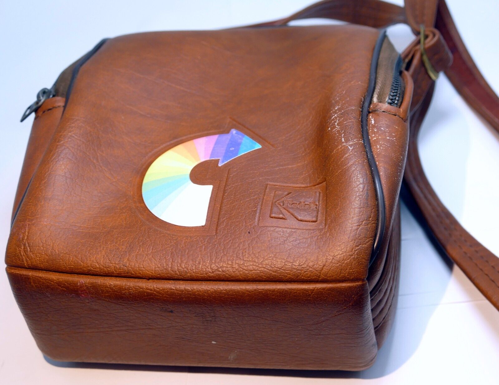Kodak Polaroid Camera  Case vintage 7X7X3" w/ Rainbow - genuine