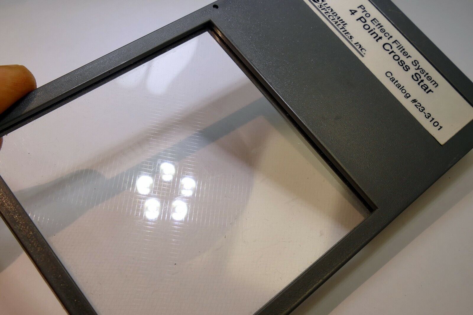 Lindahl 4-Point Cross Star CS Lens Filter drop in square 3X3" 23.3101