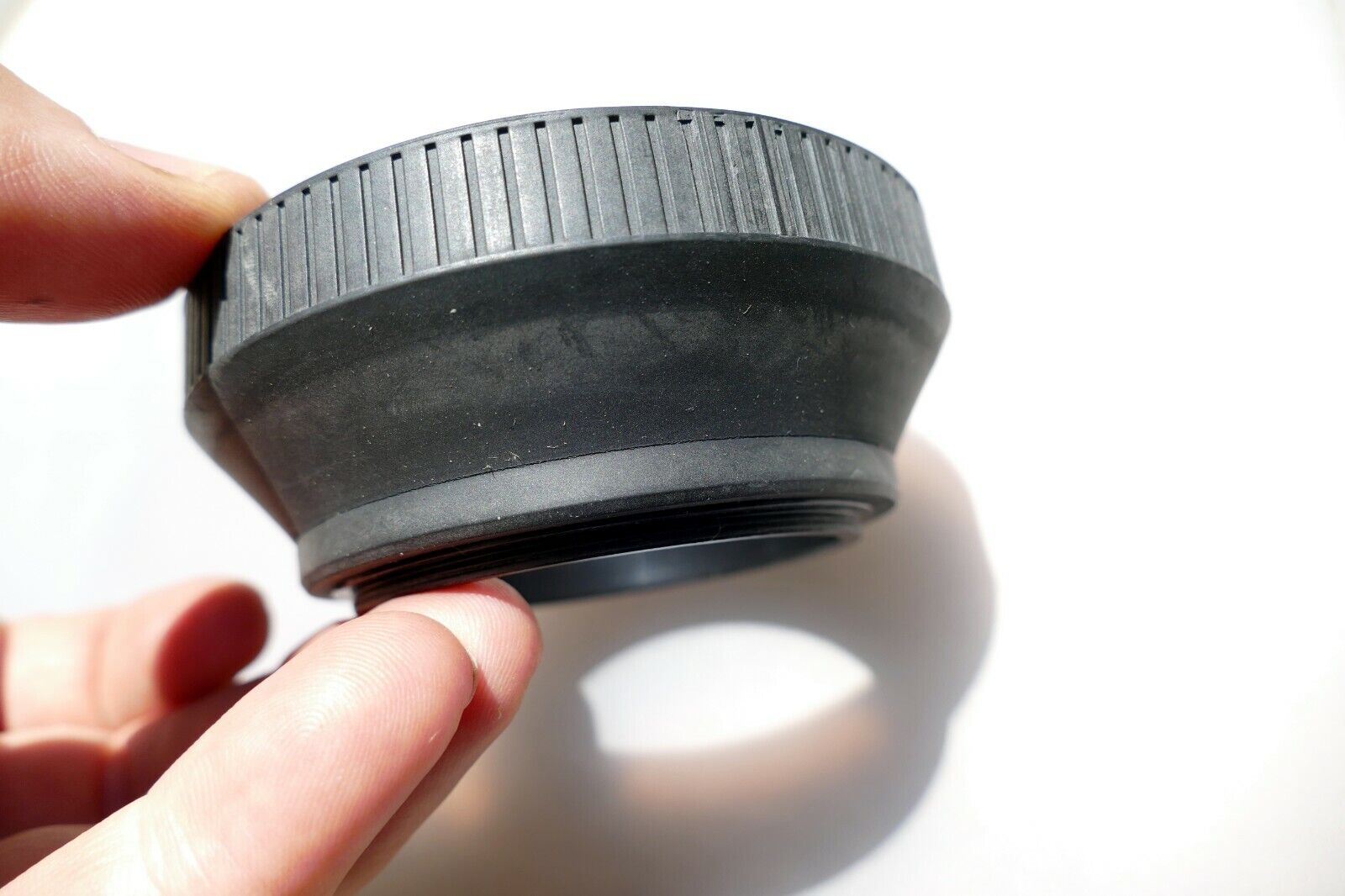 62mm Lens Rubber Hood shade double threaded for  telephoto zoom