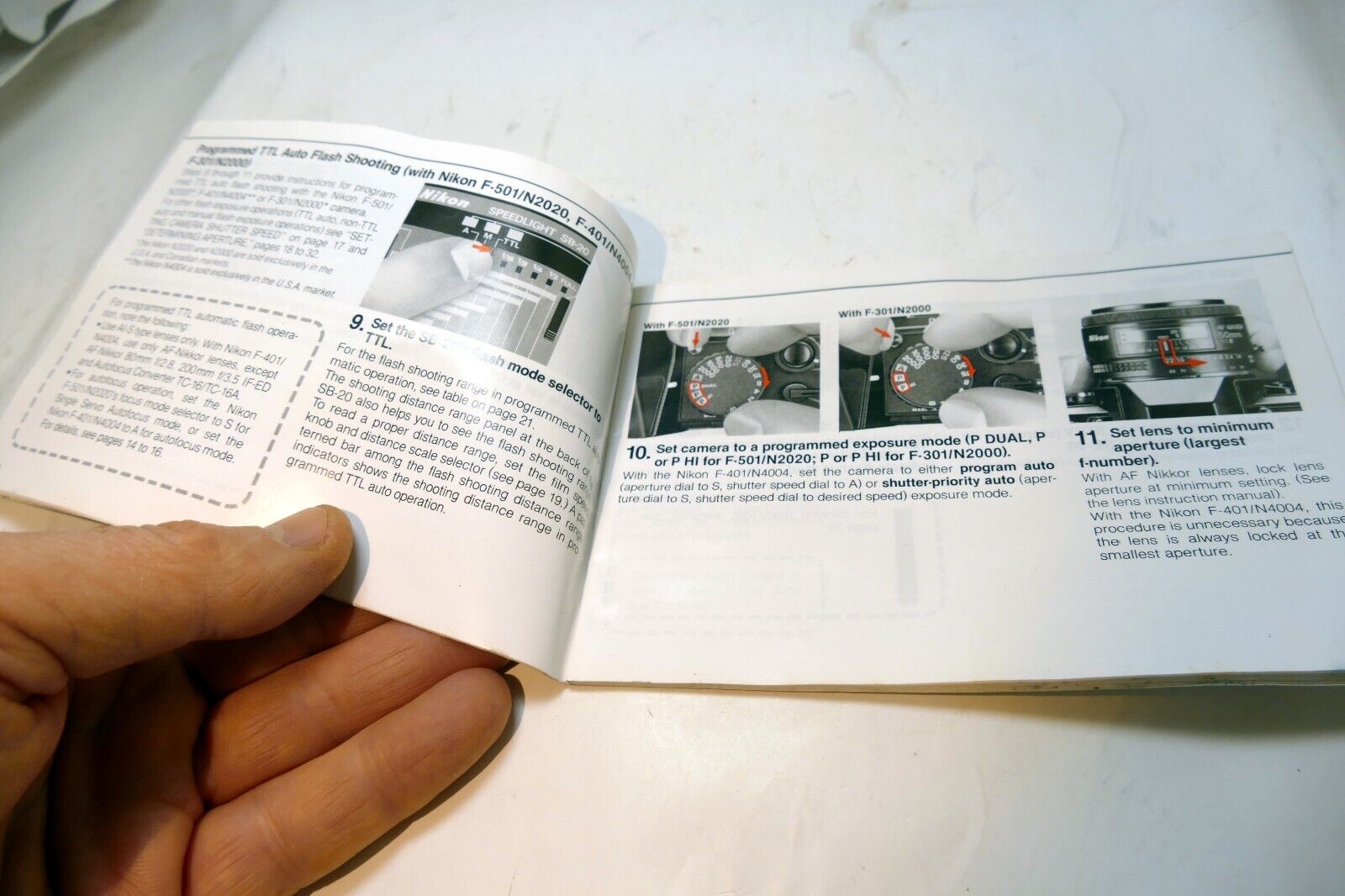 Nikon SB-20 Speedlight Flash Instructions manual guide English EN - vintage