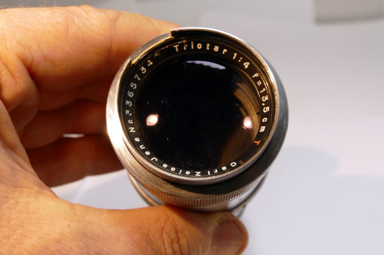 Carl Zeiss Jenna Triotar 13.5cm  f4 T  Lens Exakta mount - AS IS Parts or Repair