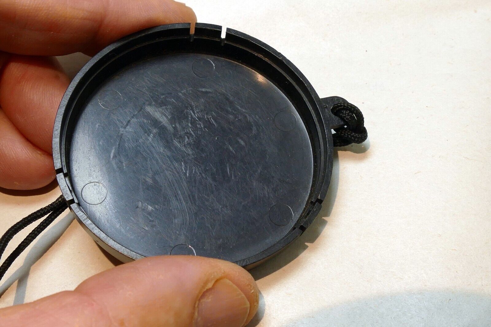 Plastic 52mm lens front cap slip on type