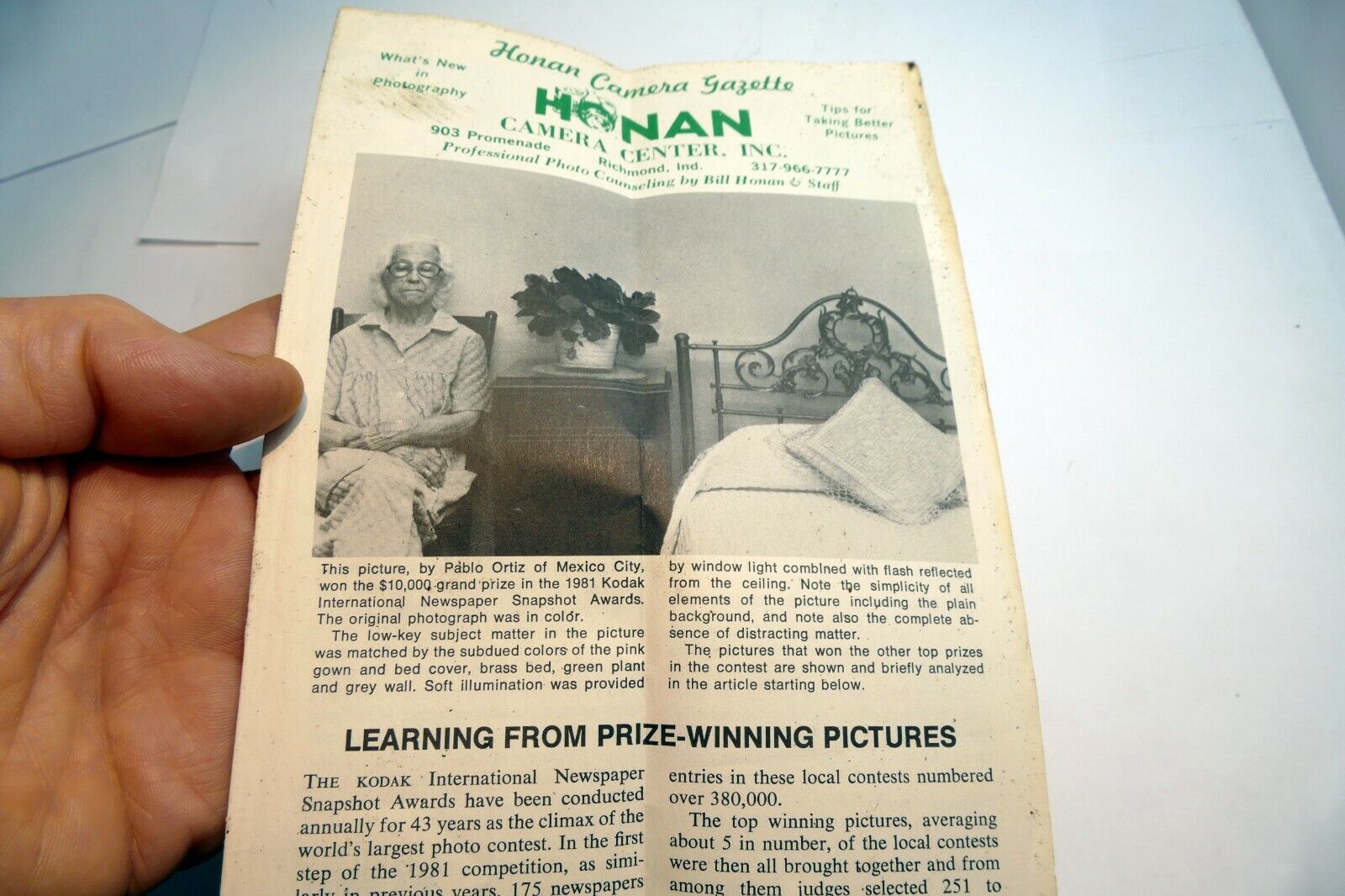 Honan Camera Gazette vintage 1980's tips for better pictures