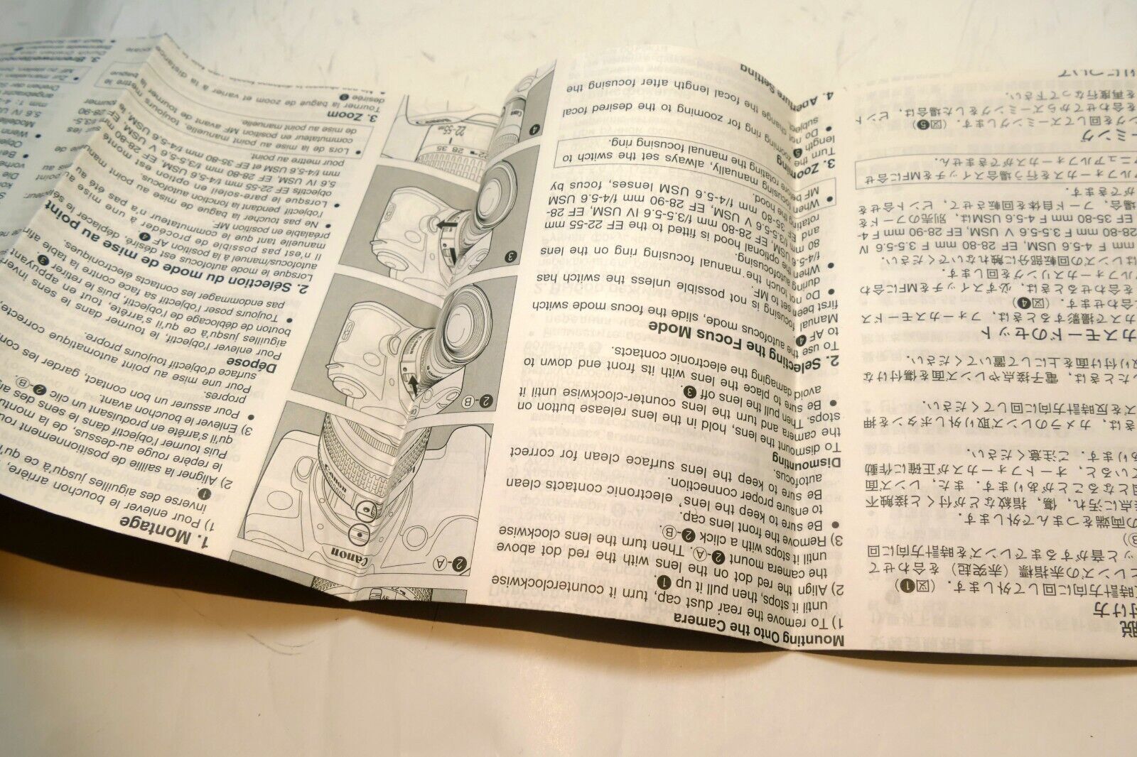 Canon 22-55mm EF Ultrasonic Lens guide 28-200mm USM EF Brochure