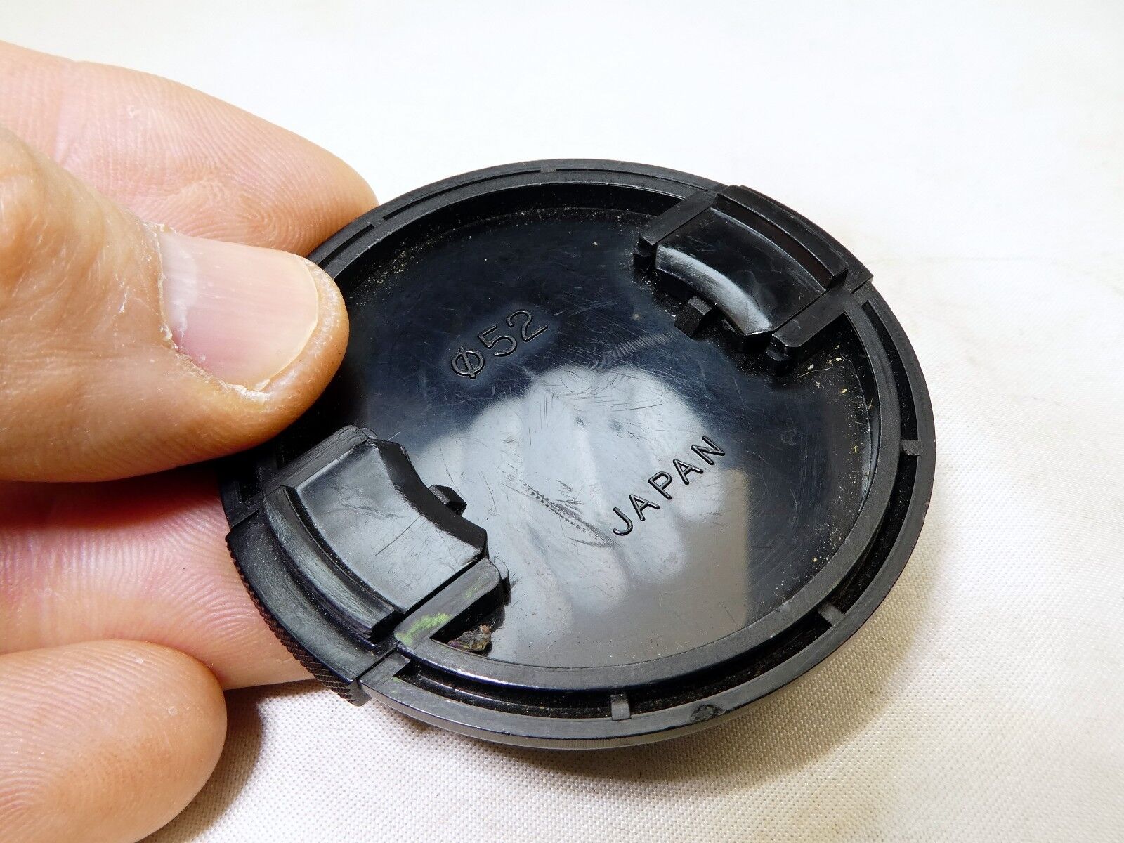 Marexar 52mm  Lens Front Cap snap on type vintage plastic black