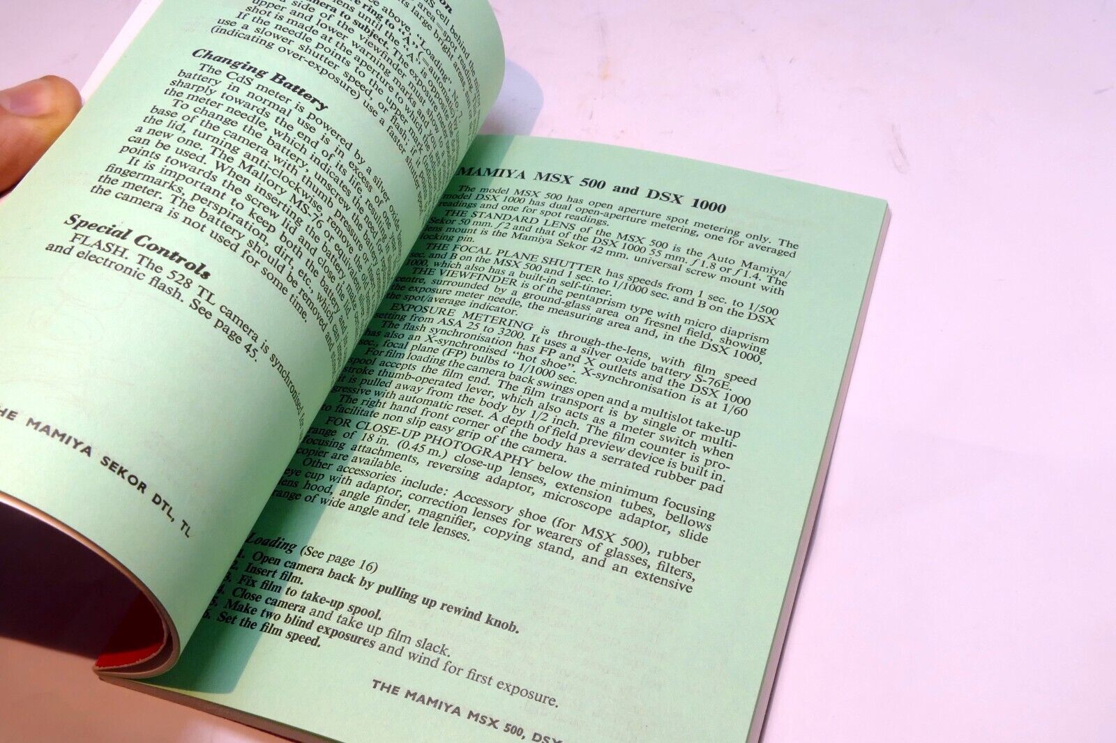 Mamiya Sekor  500 1000 528 XTL Film camera manual  Instruction Guide E English