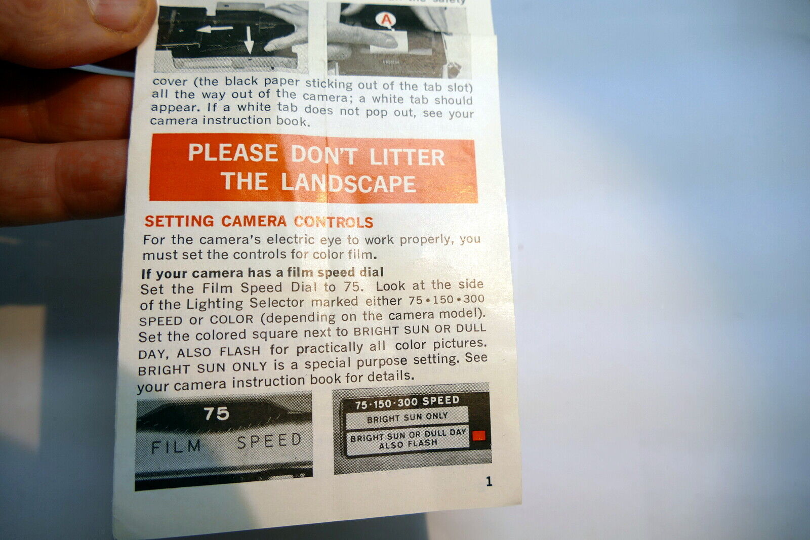 Brochure for Polaroid Type 108 Land film 3 1/4 X 4 1/2 " 