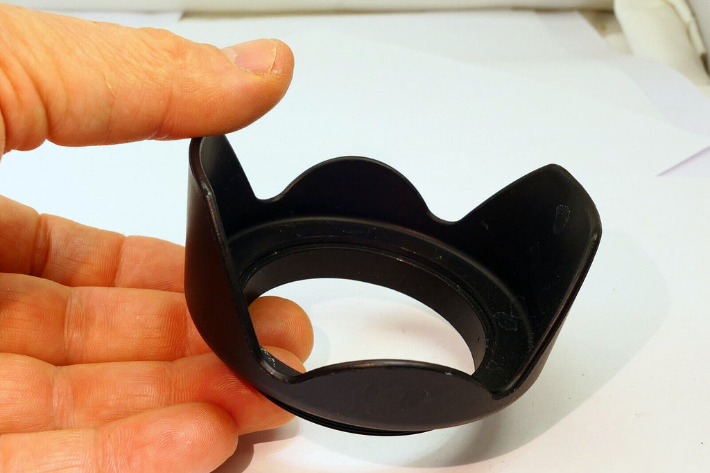 58mm Lens Hood Shade screw in plastic petal flower shaped missing retaining ring