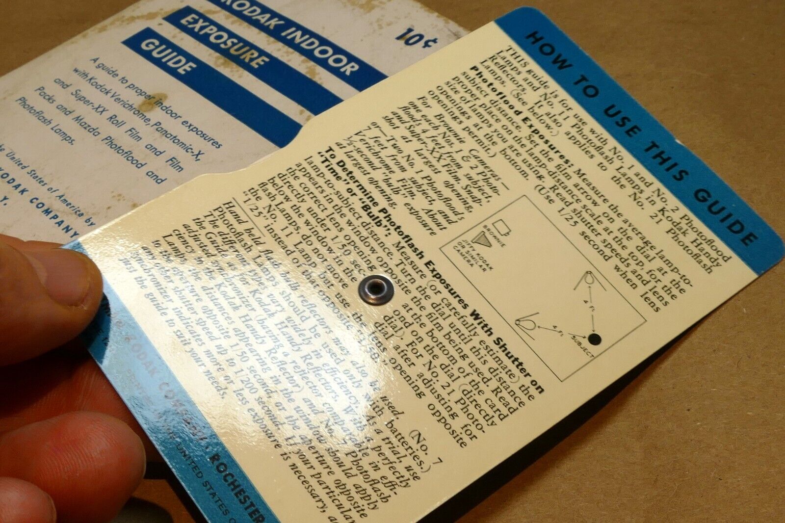 Kodak Indoor Exposure Guide 1211 Calculator Exposure Wheel Super-XX Panatomic