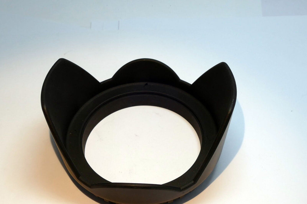 77mm  Lens hood shade plastic petal shaped  threaded screw in
