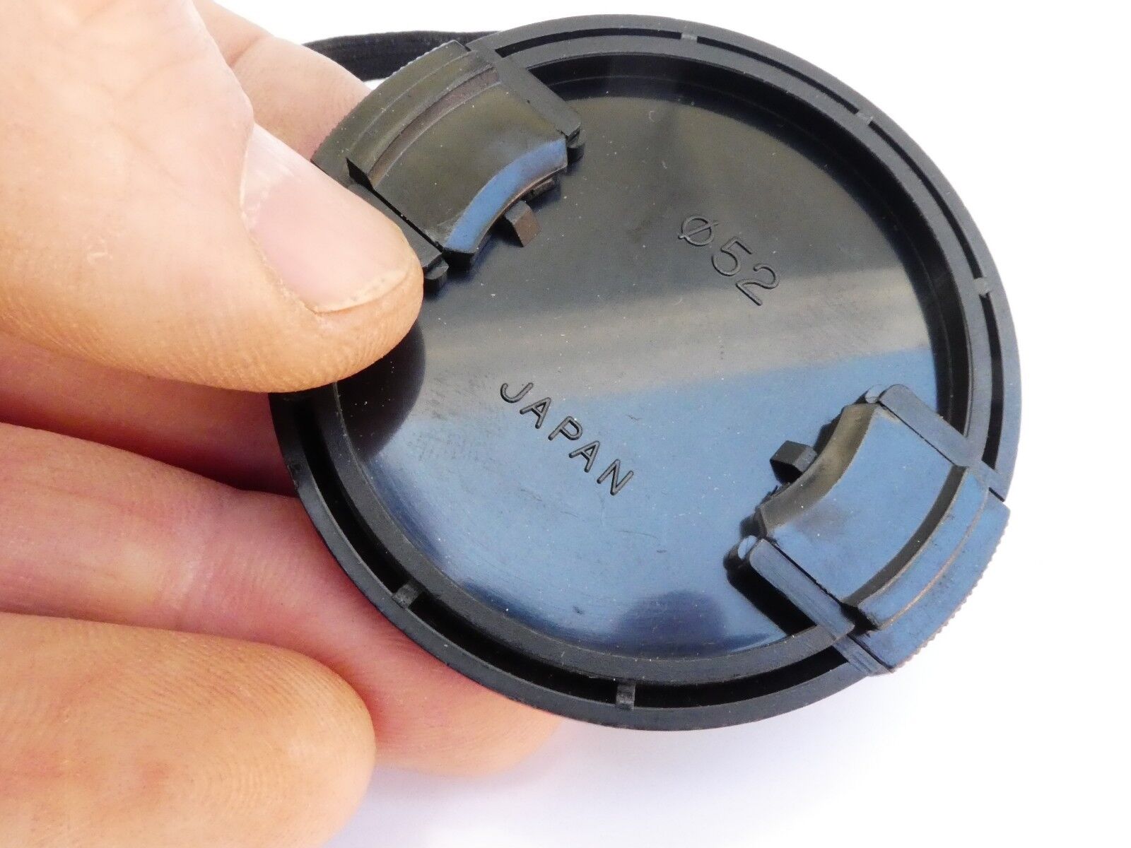 Promaster 52mm Front  Lens cap plastic snap on type 2 Japan with strap