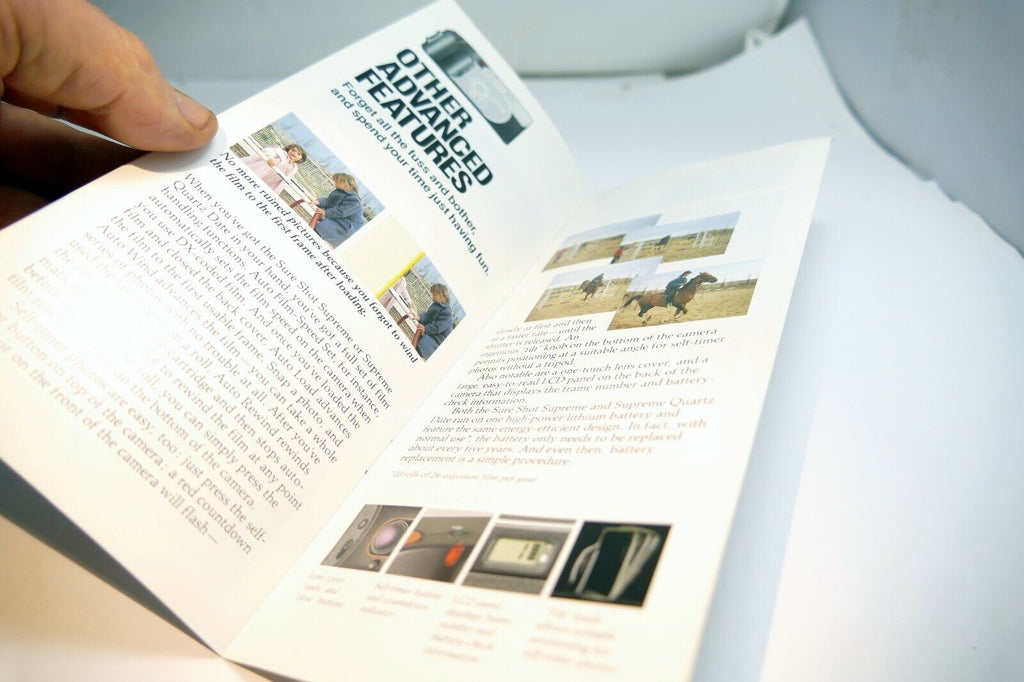 Canon Sure Shot Supreme camera Sales Brochure Guide English 1986