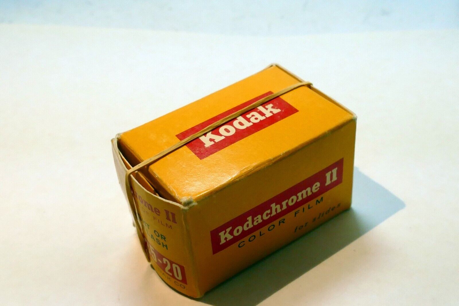 Empty Box for Kodakchrome II kodak slide film expired 1965 ASA 25 Daylight