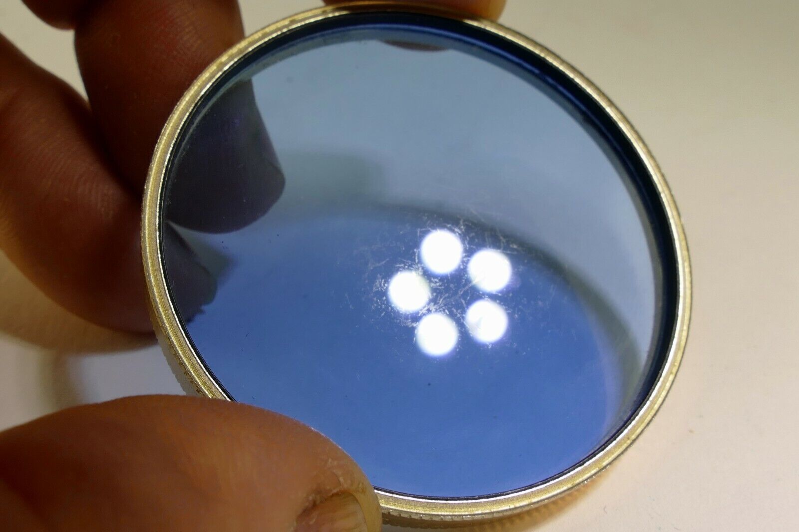 Ednalite Duraklad  Series 7 VII Lens Filter made in USA drop in 80B Light Blue