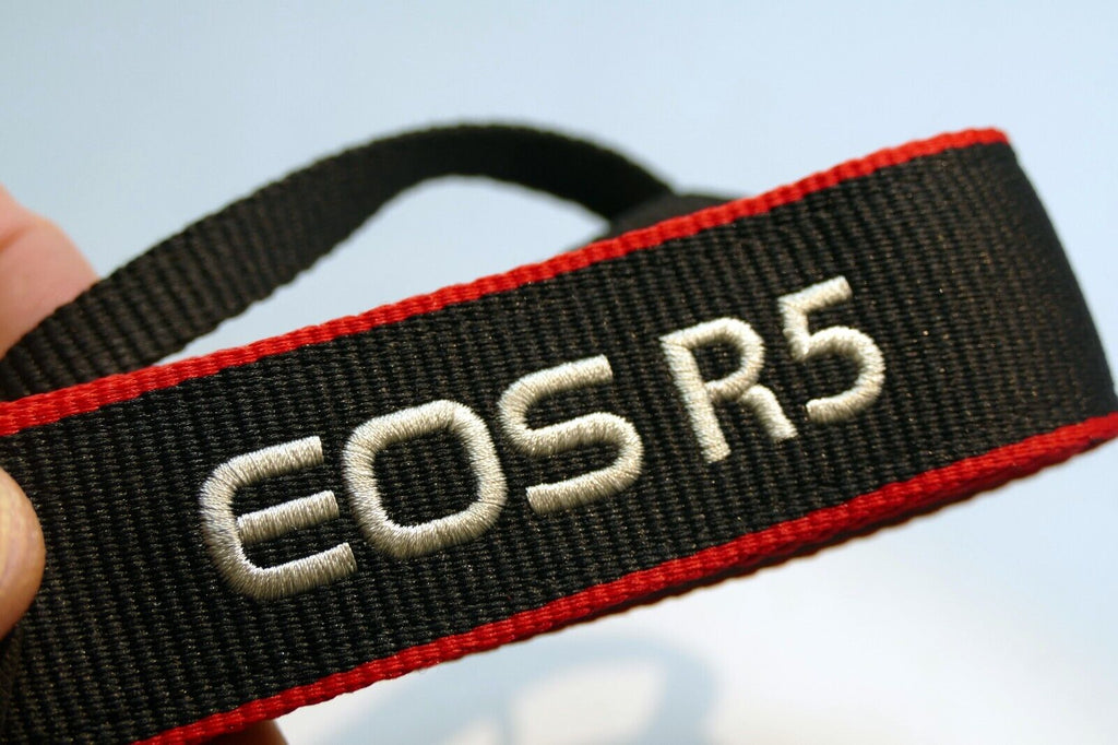 Canon EOS R5 Digital Camera Neck Shoulder Strap Black-Red - Genuine OEM