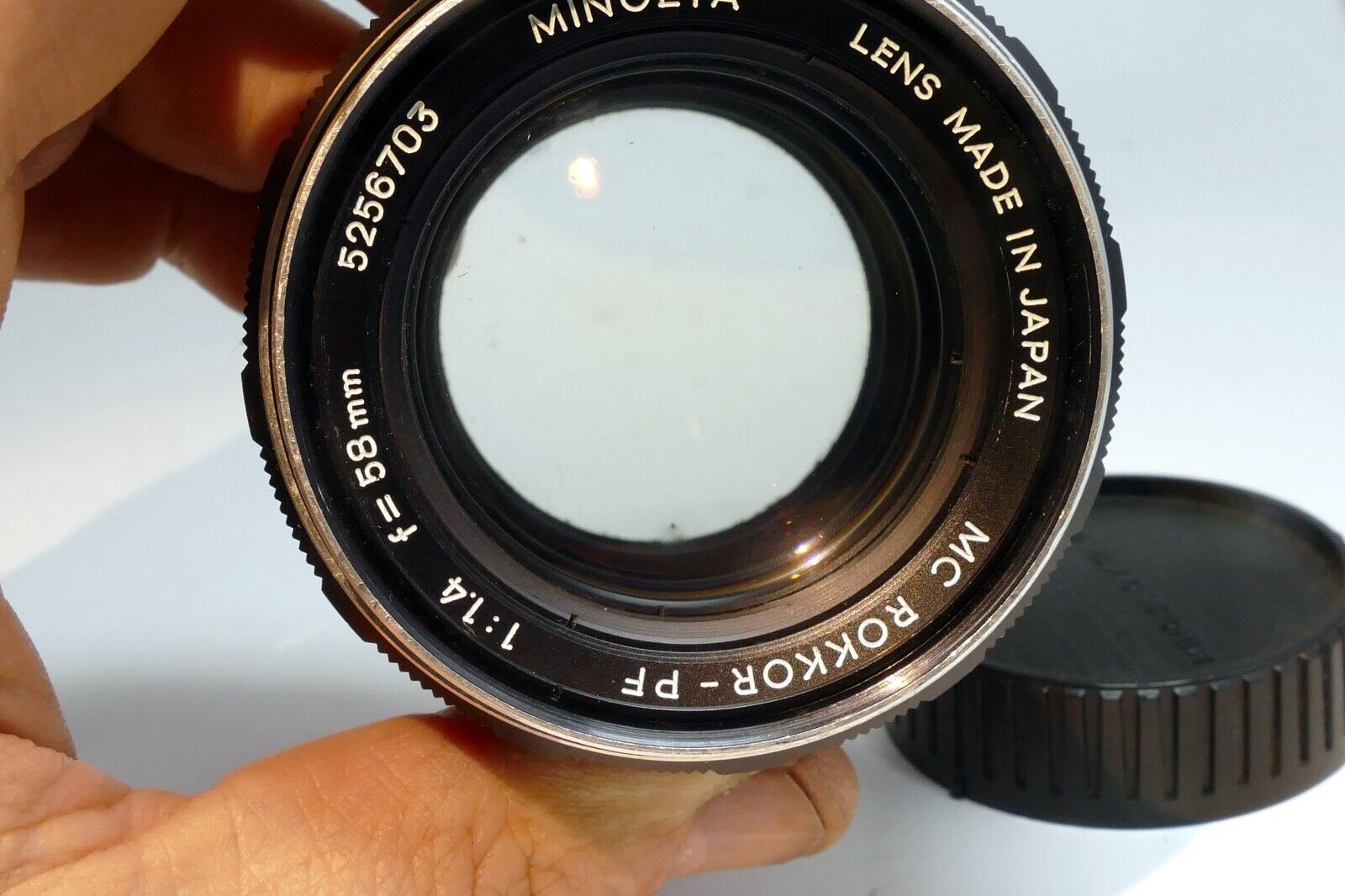 Minolta  58mm f1.4 Lens manual focus MC Rokkor-PF  w/ fungus AS IS PARTS