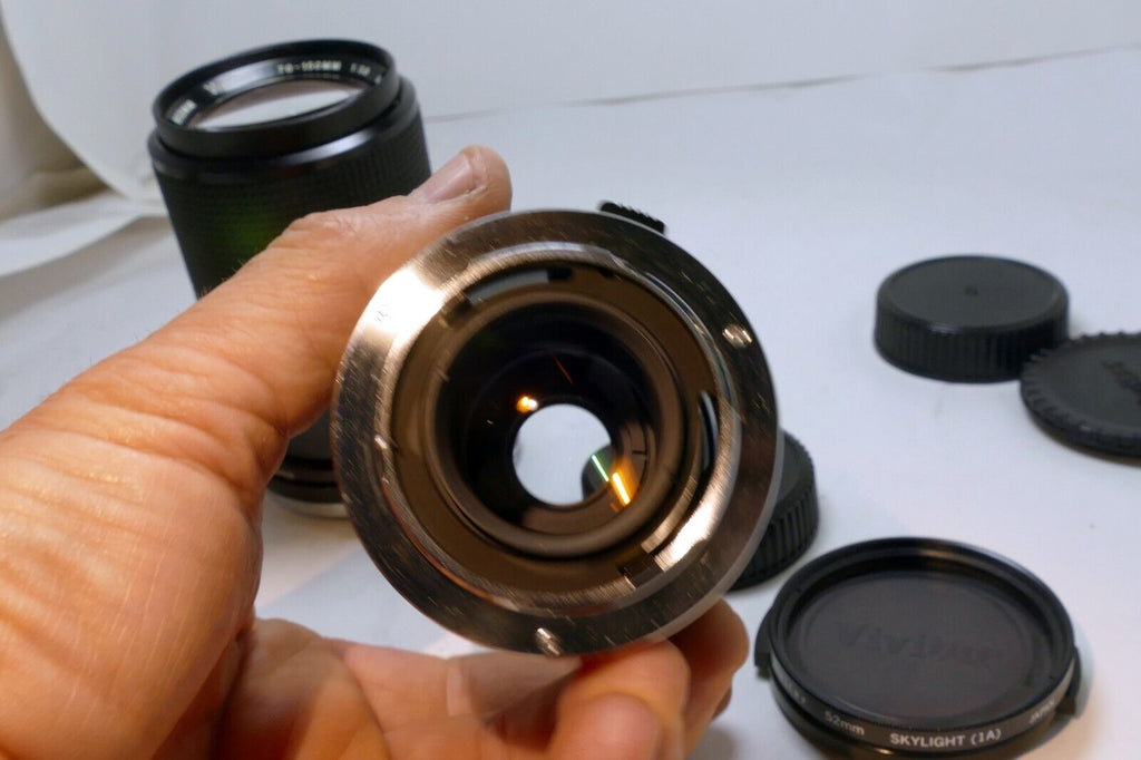 Vivitar 70-150mm f3.8 Manual Focus Lens w/ 2X teleconver Olympus OM mount - MINT