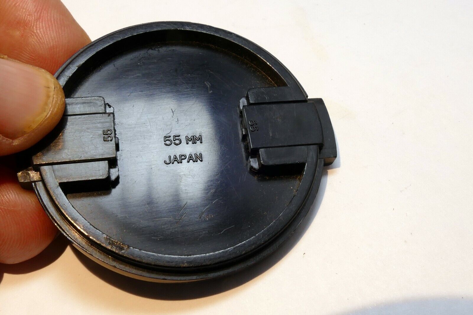 Vivitar 55mm Front Cap lens  plastic black with white logo