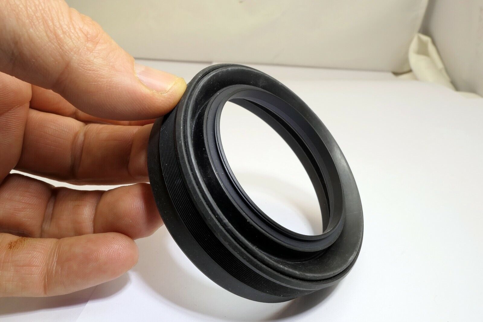 HOYA 55mm Lens Hood Shade Rubber double threaded 3-way collapsible