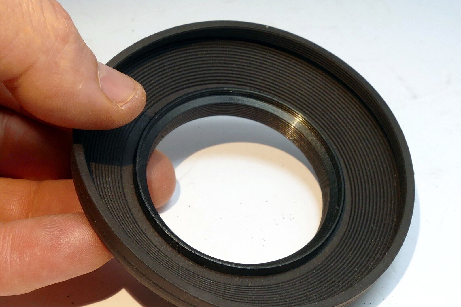 55mm Rubber  Lens Hood Shade Single threaded for wide angle 28mm f3.5