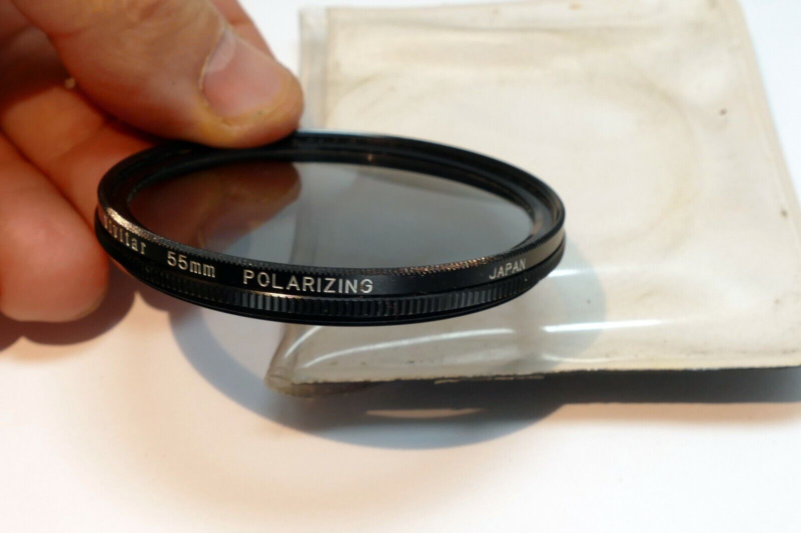 Vivitar 55mm Filter Polarizing Polar PL linear  with plastic case made in Japan