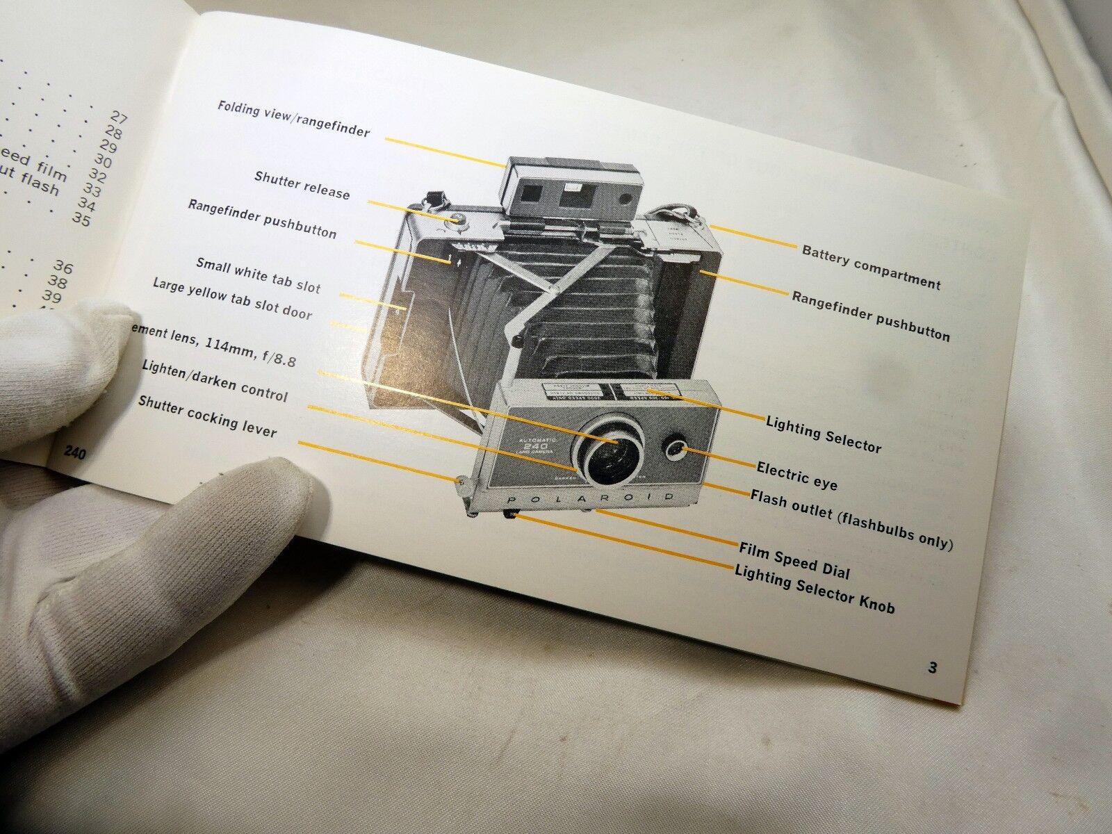 Polaroid Automatic 240 land Camera  instructions English