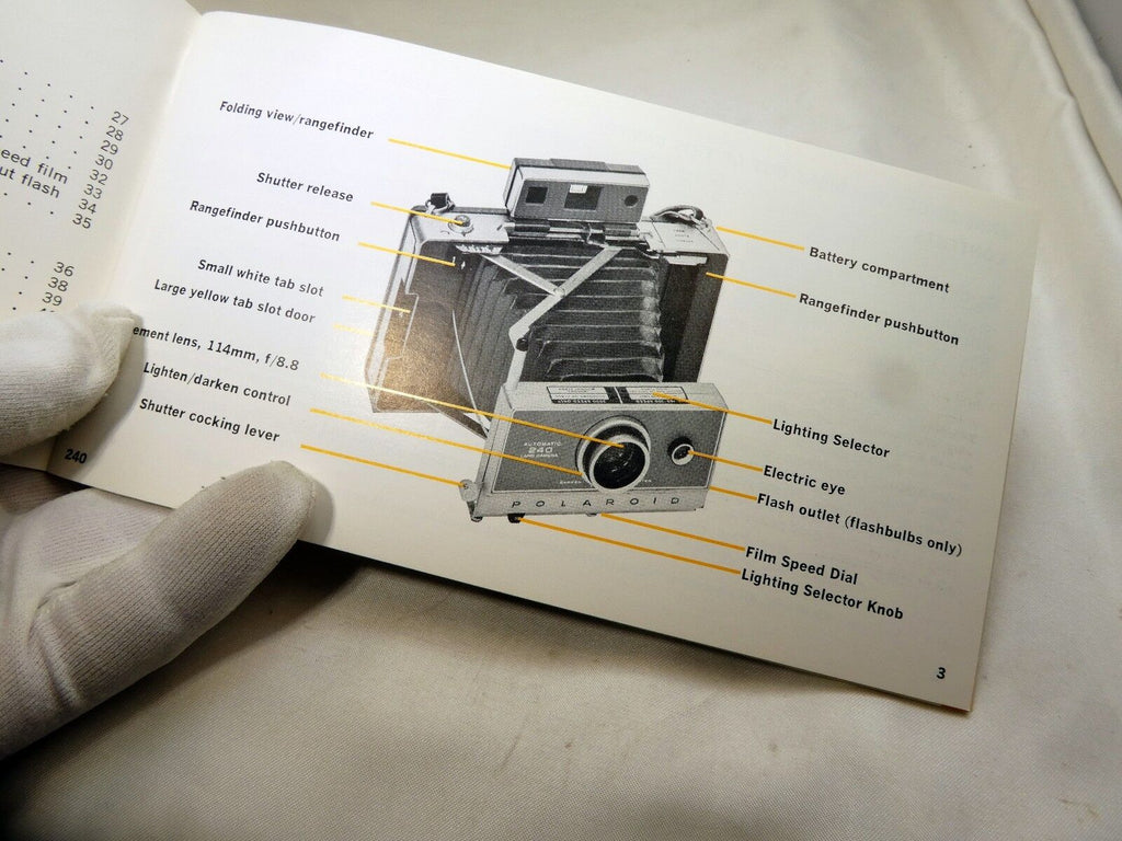 Polaroid Automatic 240 land Camera  instructions English
